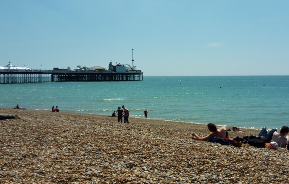 Brighton beach in the summer