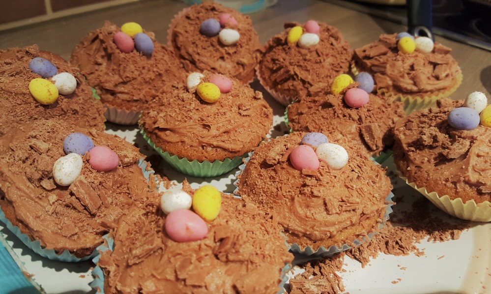 Easter chocolate cupcakes